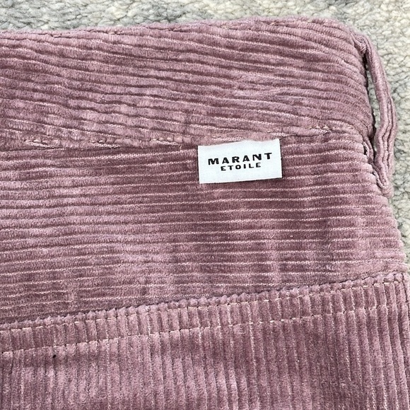New Isabel Marant Etoile Rania Skirt in Lilac Purple Ribbed Corduroy Mini Sz 40 - Picture 5 of 16